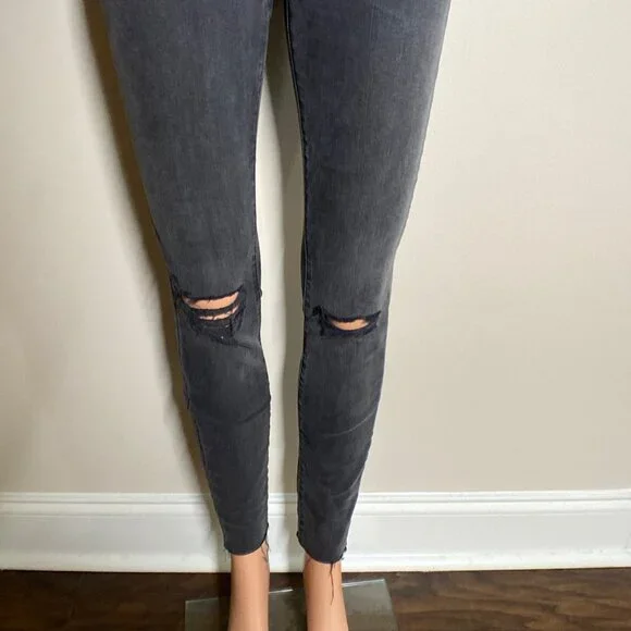 Madewell Distressed Curvy High-Rise Skinny Jeans, Size 26 - Picture 10 of 14